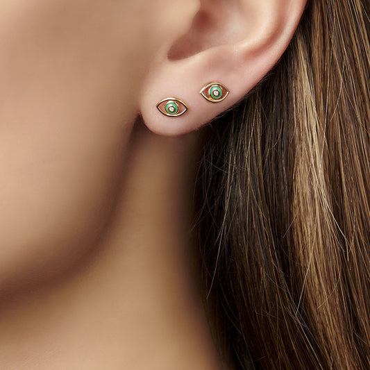 Irebor™ Diamond Golden Eye Hoop Earrings