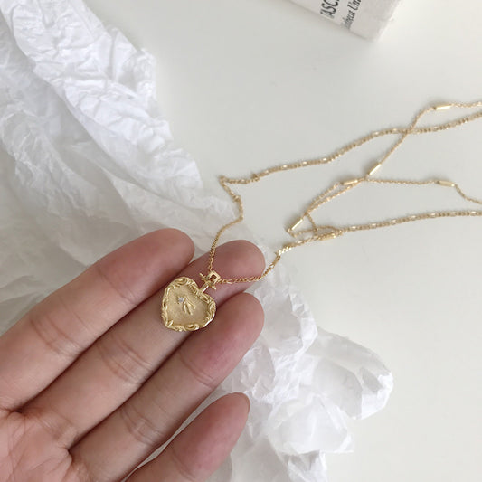 Handcraft™ Golden Love Pendant  Necklace